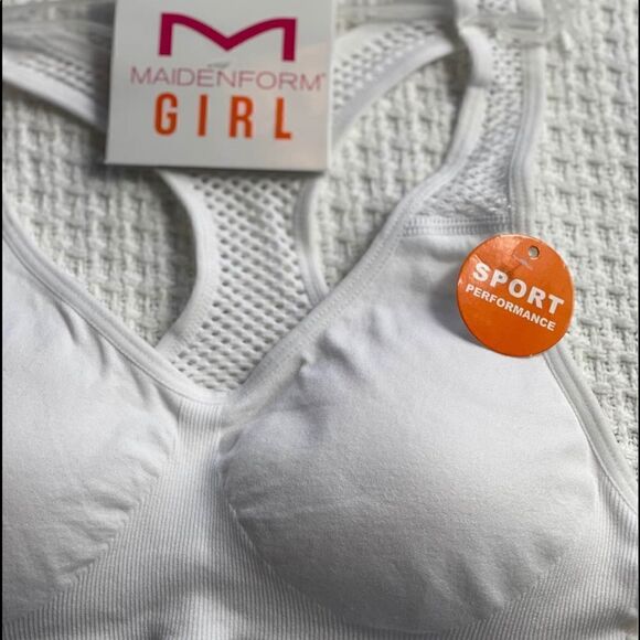 MAIDENFORM 3 Girls Large  Racerback Sports Bra - Picture 3 of 6